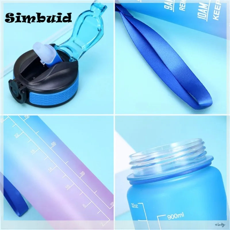 Botella de agua deportiva de 3 tamaños.